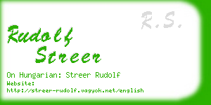 rudolf streer business card